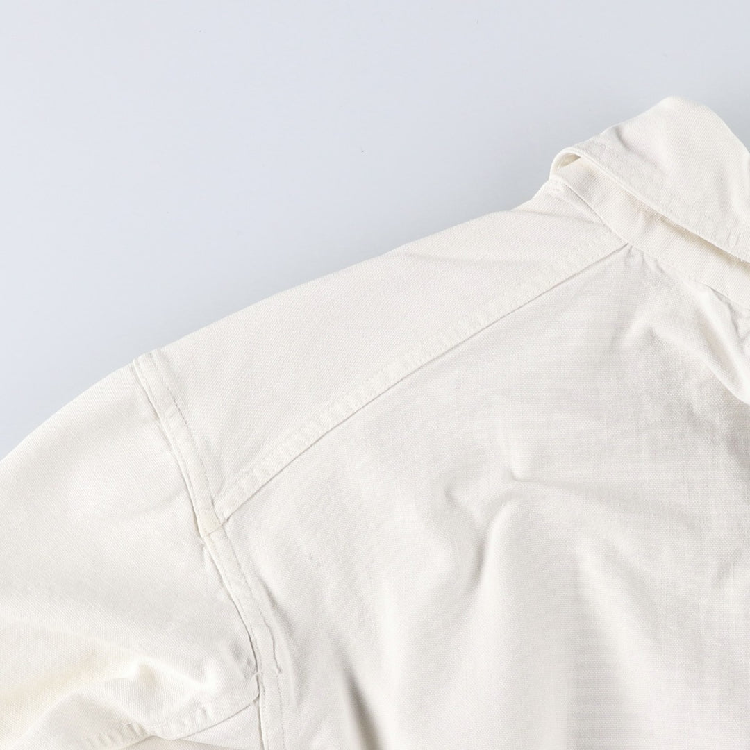1950'S KEYSTONE Shop Coat, Men's Size L (approx.), Vintage unclear white type Vintage Second Hand