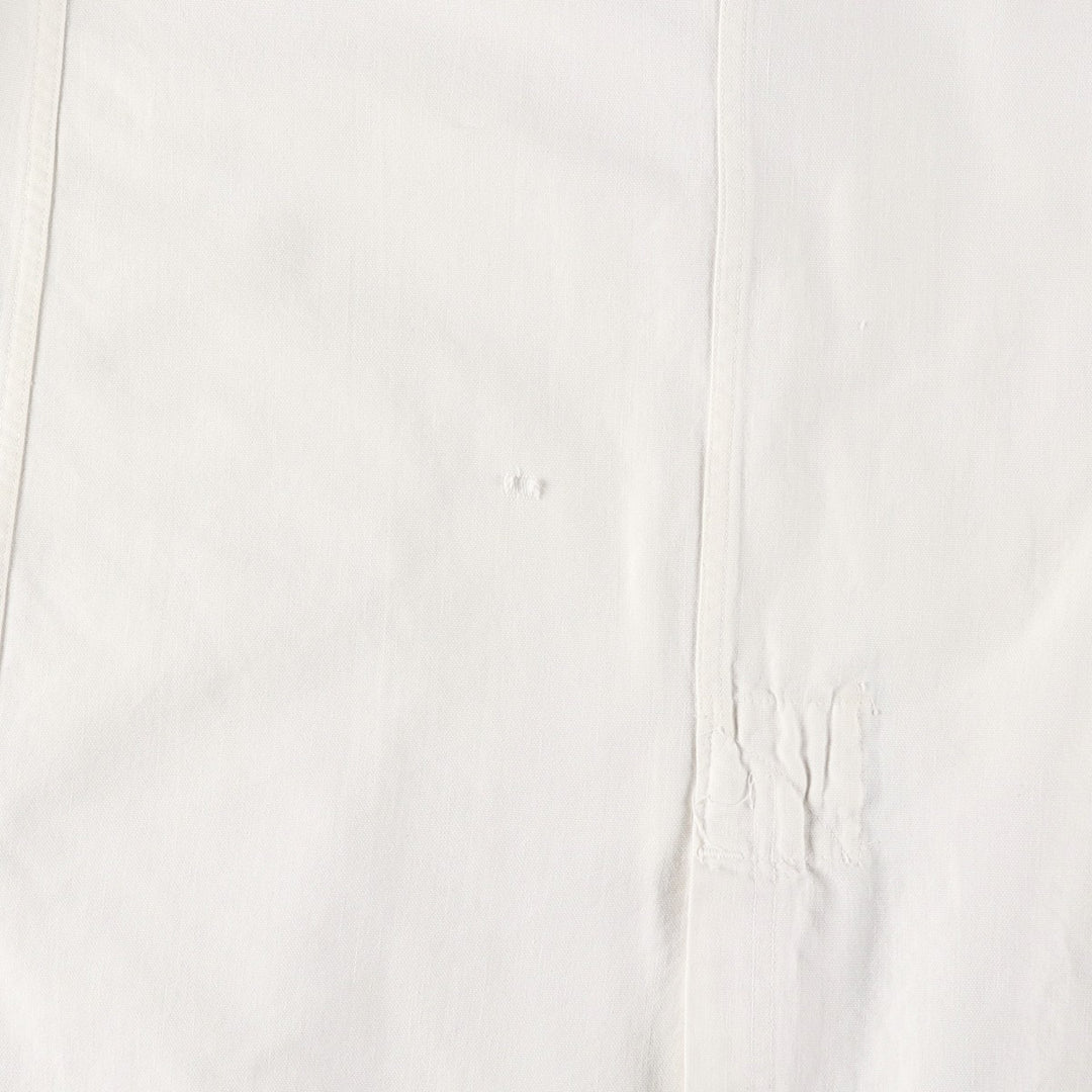 1950'S KEYSTONE Shop Coat, Men's Size L (approx.), Vintage unclear white type Vintage Second Hand