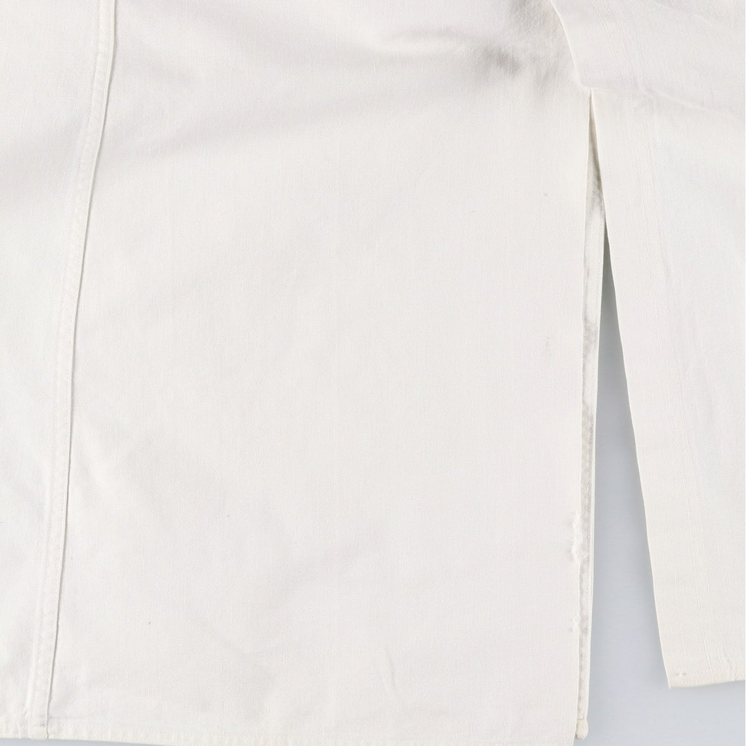 1950'S KEYSTONE Shop Coat, Men's Size L (approx.), Vintage unclear white type Vintage Second Hand