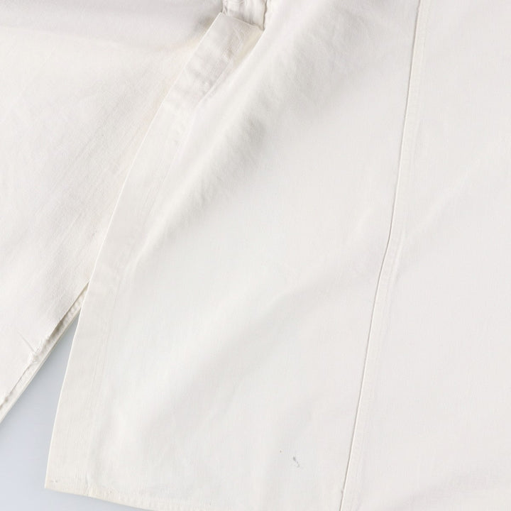 1950'S KEYSTONE Shop Coat, Men's Size L (approx.), Vintage unclear white type Vintage Second Hand