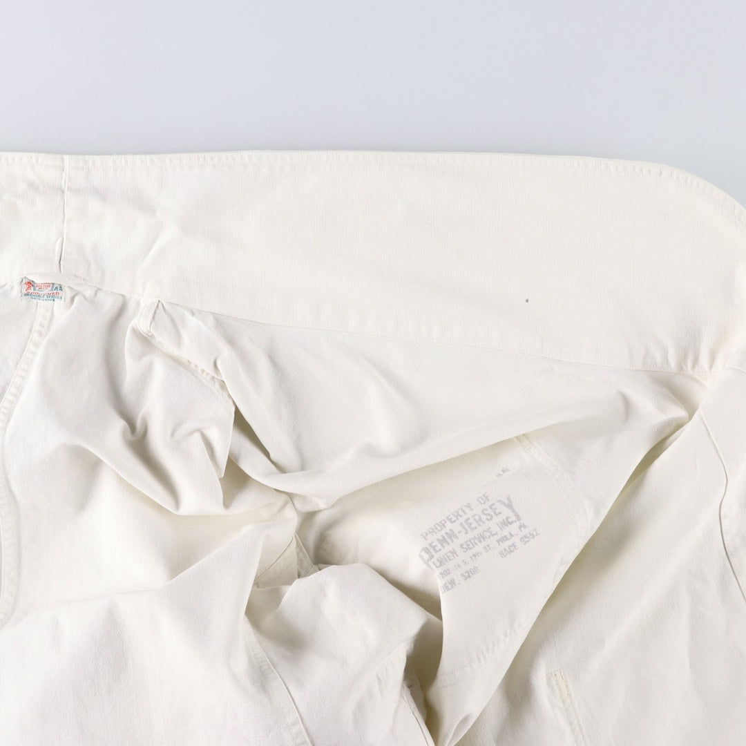 1950'S KEYSTONE Shop Coat, Men's Size L (approx.), Vintage unclear white type Vintage Second Hand