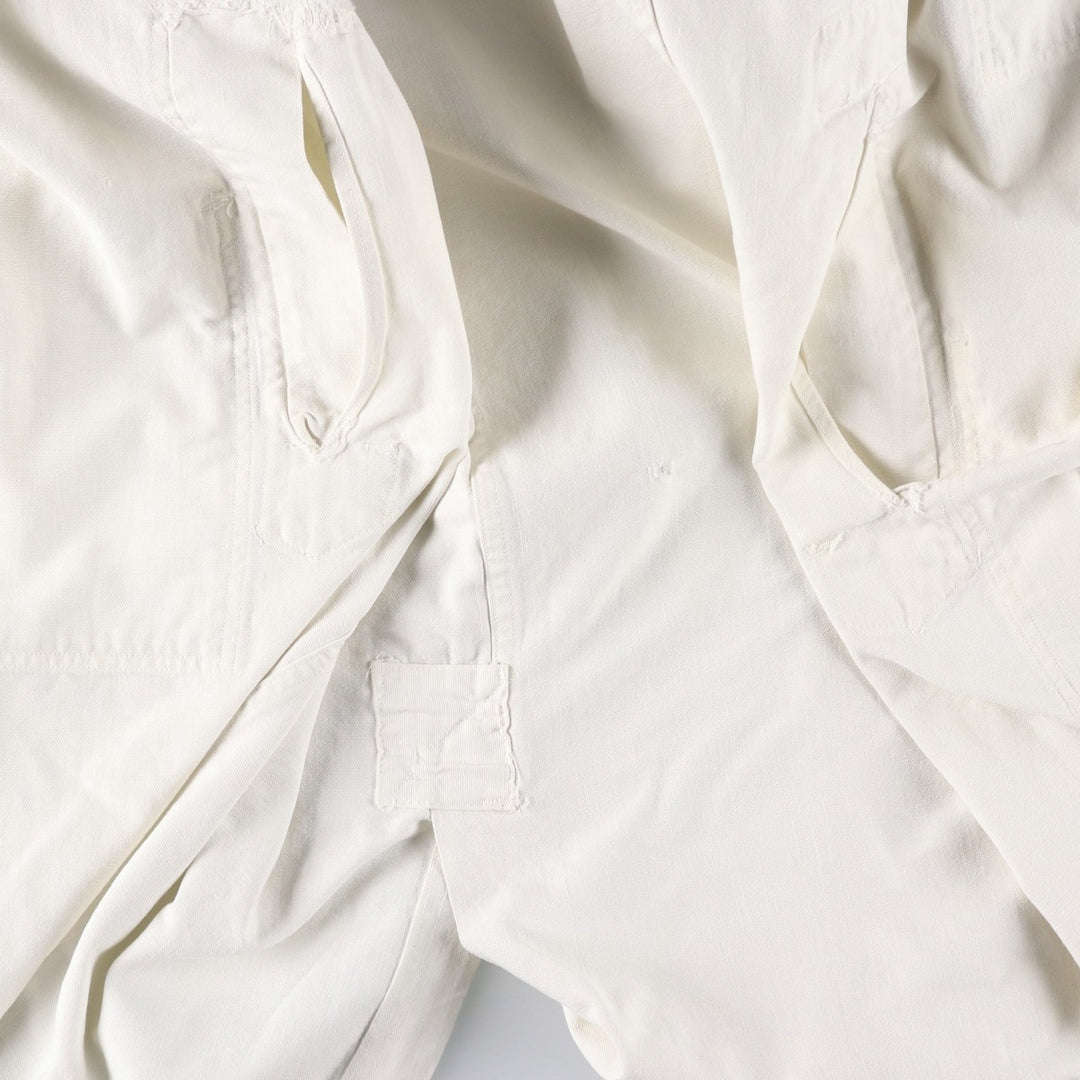 1950'S KEYSTONE Shop Coat, Men's Size L (approx.), Vintage unclear white type Vintage Second Hand