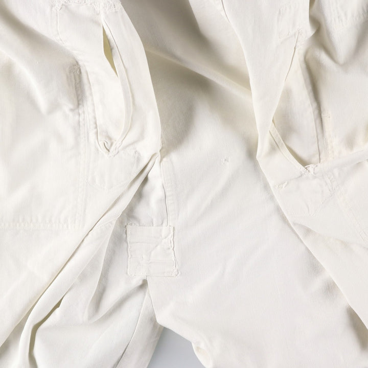 1950'S KEYSTONE Shop Coat, Men's Size L (approx.), Vintage unclear white type Vintage Second Hand