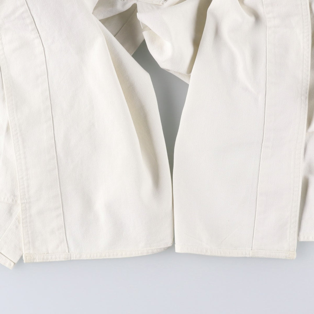 1950'S KEYSTONE Shop Coat, Men's Size L (approx.), Vintage unclear white type Vintage Second Hand