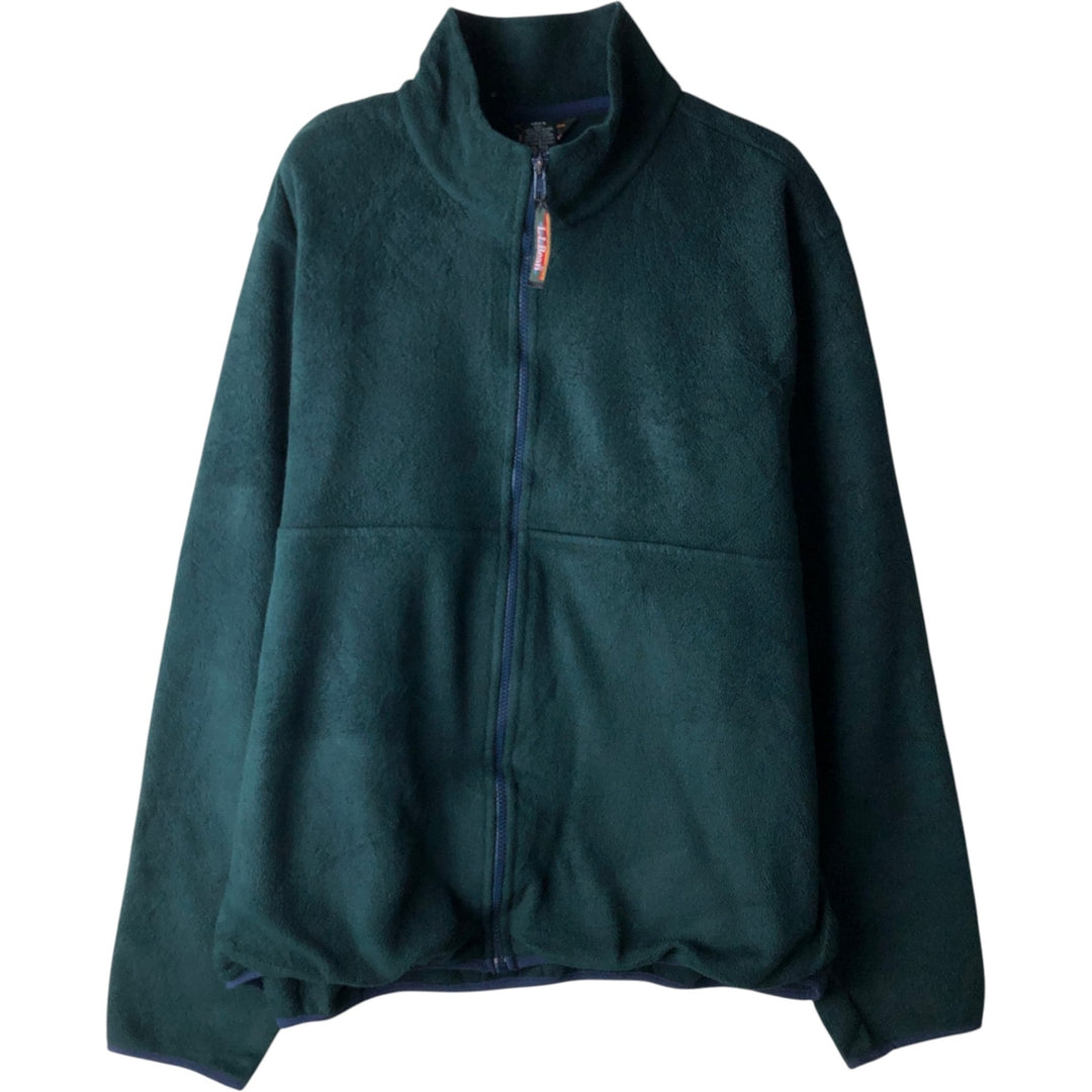 LLBean Fleece Jacket, Men's XL polyester Green type dark green Vintage Second Hand