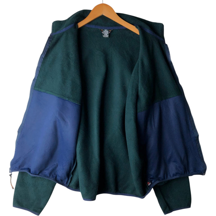 LLBean Fleece Jacket, Men's XL polyester Green type dark green Vintage Second Hand