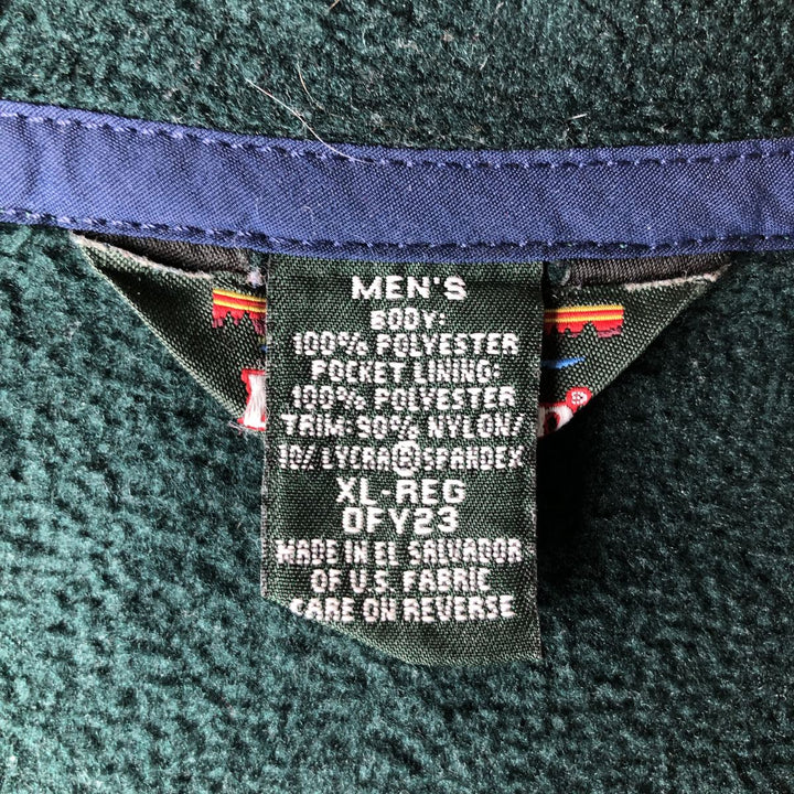 LLBean Fleece Jacket, Men's XL polyester Green type dark green Vintage Second Hand