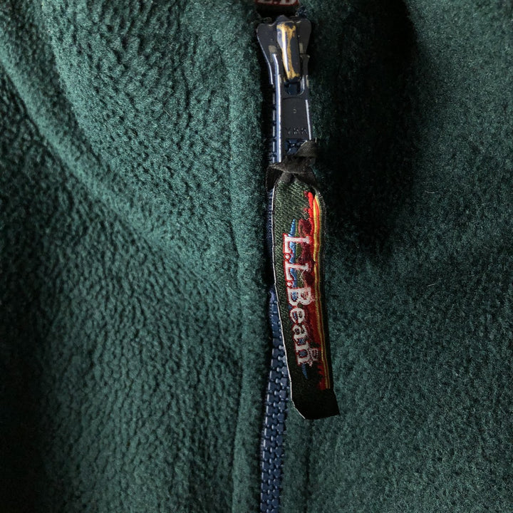 LLBean Fleece Jacket, Men's XL polyester Green type dark green Vintage Second Hand