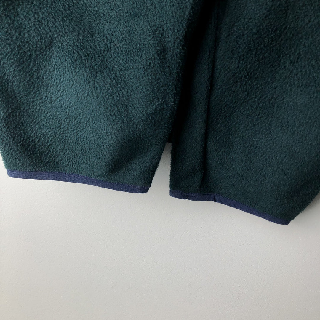 LLBean Fleece Jacket, Men's XL polyester Green type dark green Vintage Second Hand