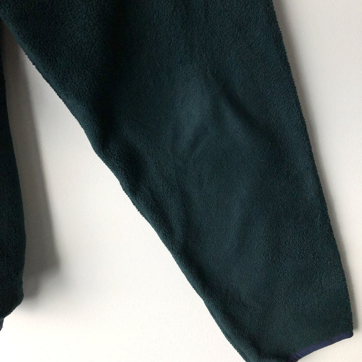 LLBean Fleece Jacket, Men's XL polyester Green type dark green Vintage Second Hand