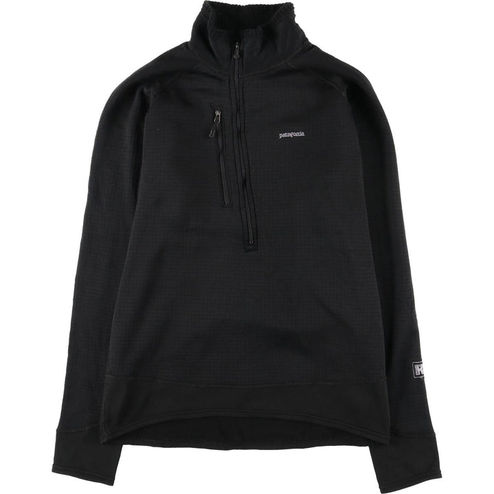 2000'S Patagonia R1 Flash Pullover 40104S7 Half-Zip Fleece Pullover, Made in USA, Men's Size Medium polyester black type Vintage Second Hand