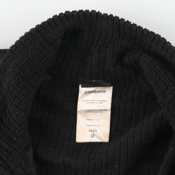 2000'S Patagonia R1 Flash Pullover 40104S7 Half-Zip Fleece Pullover, Made in USA, Men's Size Medium polyester black type Vintage Second Hand