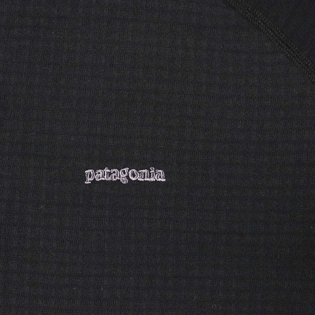 2000'S Patagonia R1 Flash Pullover 40104S7 Half-Zip Fleece Pullover, Made in USA, Men's Size Medium polyester black type Vintage Second Hand