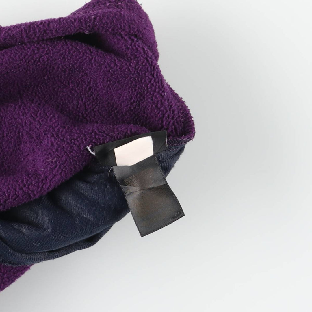 Vintage 80s-90'S Eddie Bauer half-zip fleece pullover with black tag, size L, men's polyester purple type Vintage Second Hand