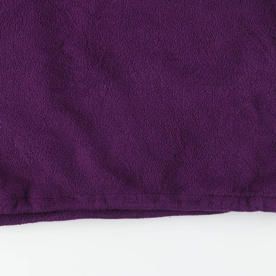 Vintage 80s-90'S Eddie Bauer half-zip fleece pullover with black tag, size L, men's polyester purple type Vintage Second Hand