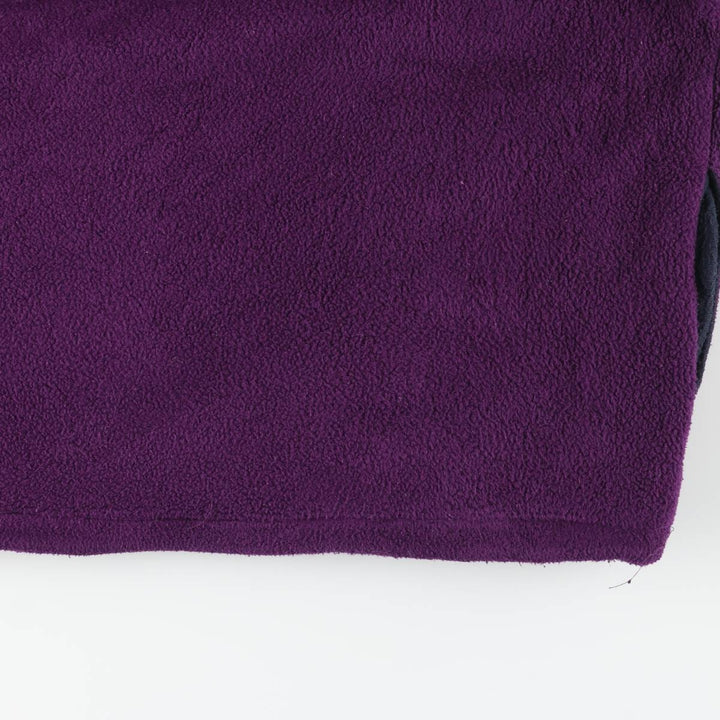 Vintage 80s-90'S Eddie Bauer half-zip fleece pullover with black tag, size L, men's polyester purple type Vintage Second Hand