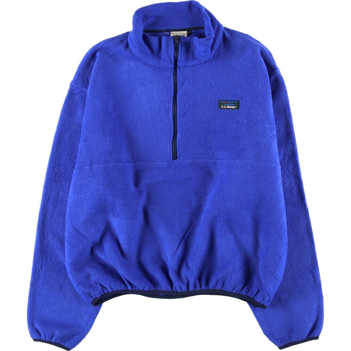 Vintage 70s-80'S LLBean Half-Zip Fleece Pullover, Men's XL unclear blue type Vintage Second Hand