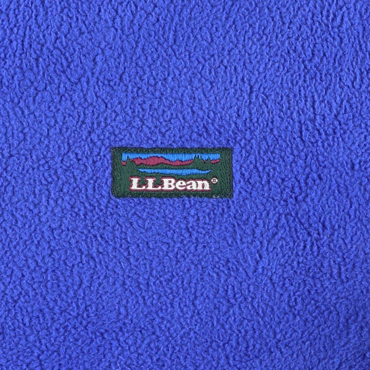 Vintage 70s-80'S LLBean Half-Zip Fleece Pullover, Men's XL unclear blue type Vintage Second Hand