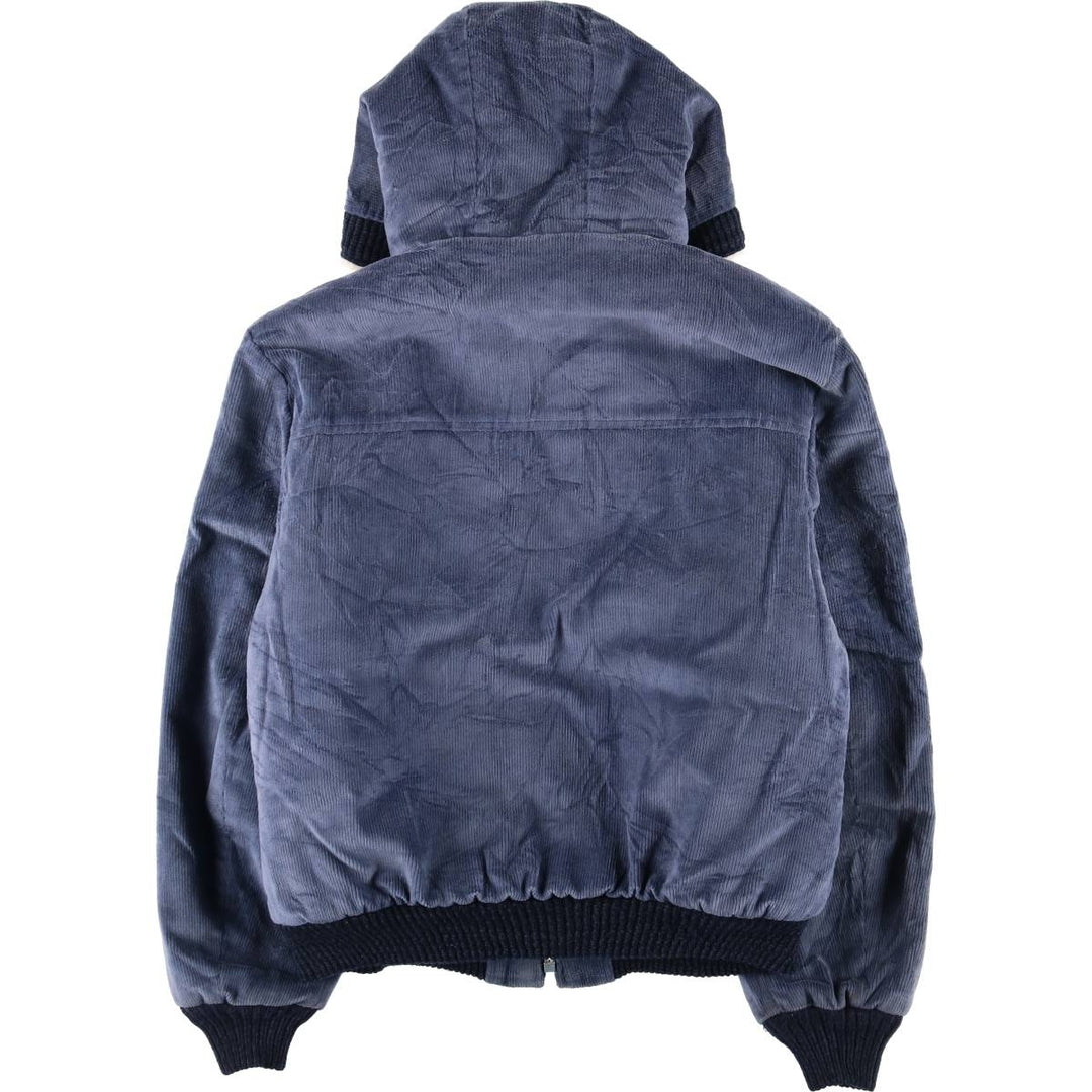 Vintage 1970'S William Barry corduroy boa parka, made in the USA, size L, men's unclear navy blue type Vintage Second Hand