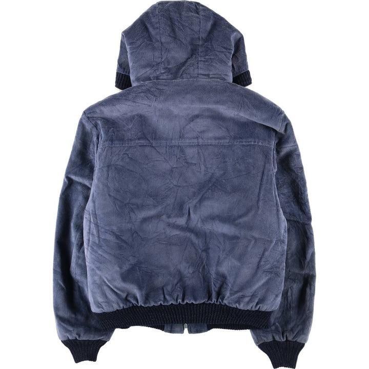Vintage 1970'S William Barry corduroy boa parka, made in the USA, size L, men's unclear navy blue type Vintage Second Hand