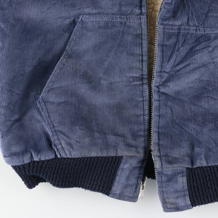 Vintage 1970'S William Barry corduroy boa parka, made in the USA, size L, men's unclear navy blue type Vintage Second Hand