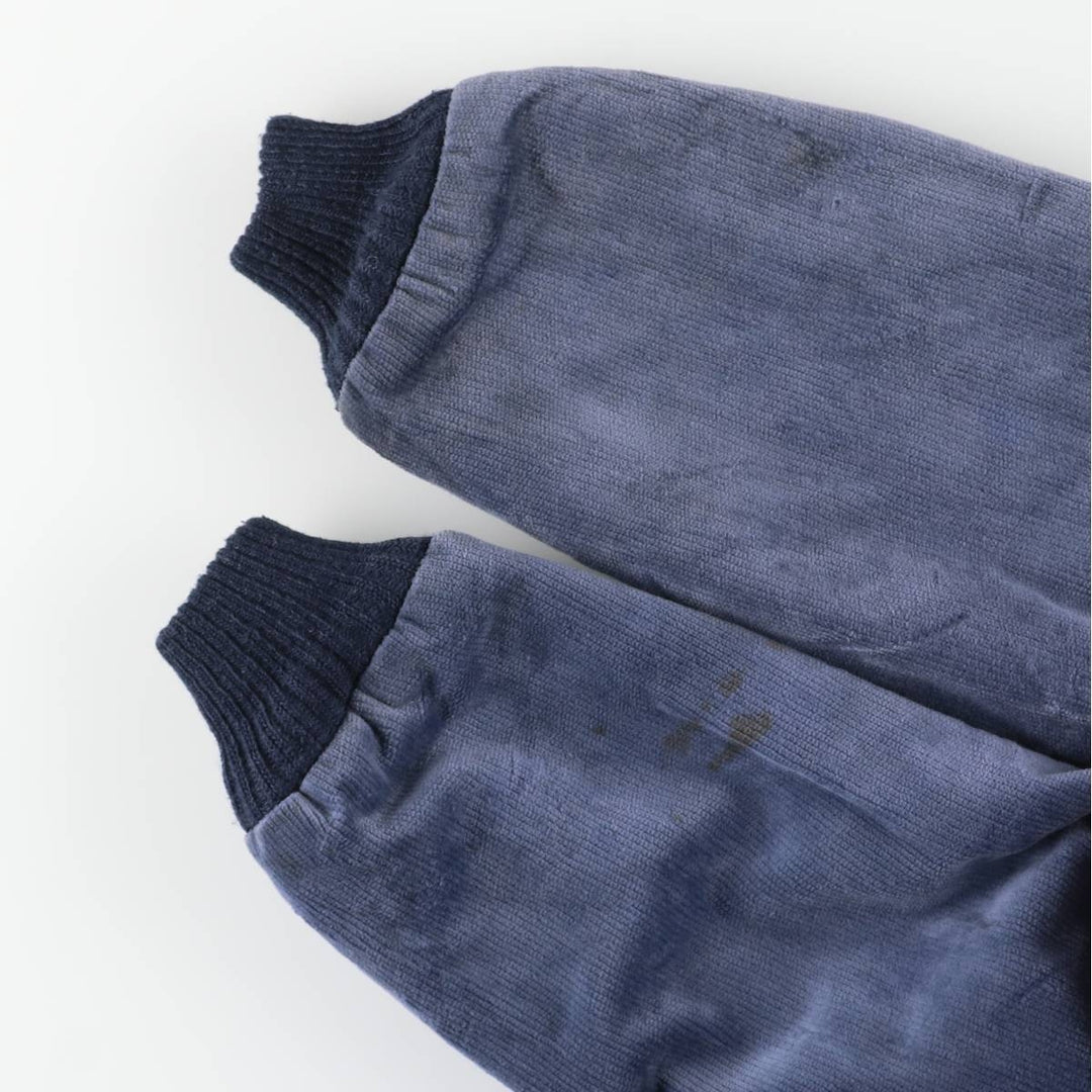 Vintage 1970'S William Barry corduroy boa parka, made in the USA, size L, men's unclear navy blue type Vintage Second Hand