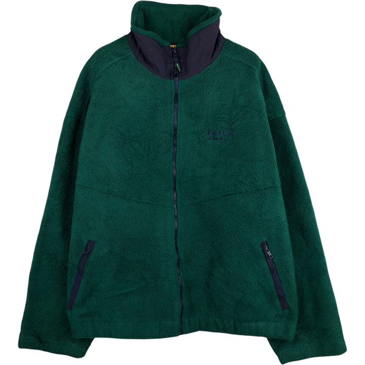 Vintage 90'S Eddie Bauer EBTEK fleece jacket, made in the USA, size L, men's polyester green type Vintage Second Hand