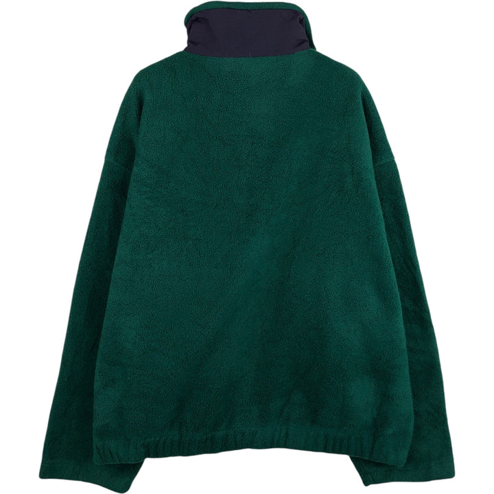 Vintage 90'S Eddie Bauer EBTEK fleece jacket, made in the USA, size L, men's polyester green type Vintage Second Hand