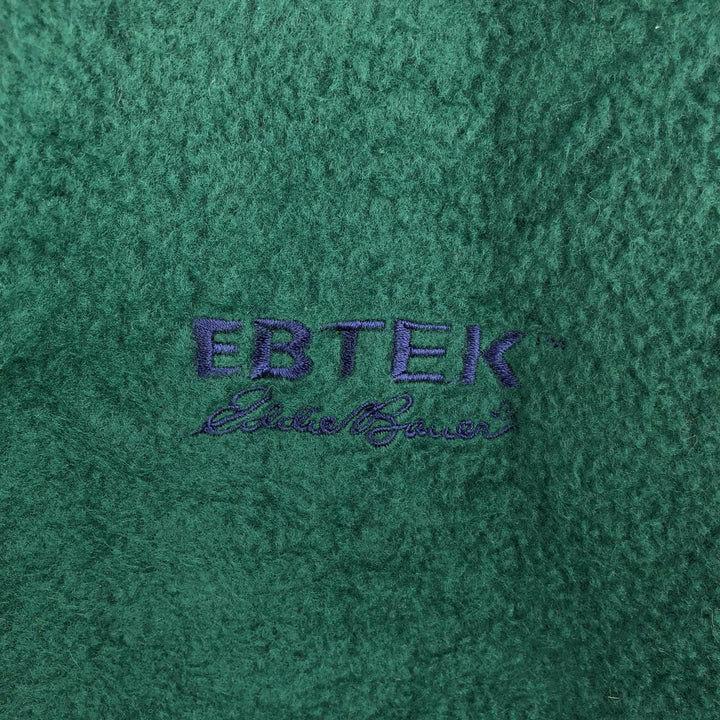 Vintage 90'S Eddie Bauer EBTEK fleece jacket, made in the USA, size L, men's polyester green type Vintage Second Hand