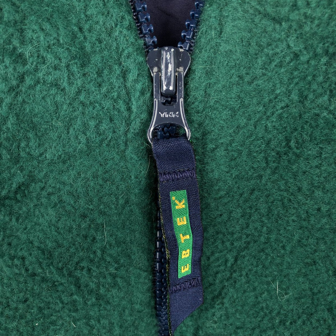 Vintage 90'S Eddie Bauer EBTEK fleece jacket, made in the USA, size L, men's polyester green type Vintage Second Hand