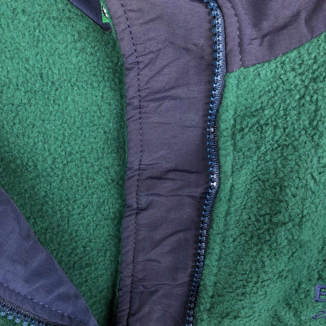 Vintage 90'S Eddie Bauer EBTEK fleece jacket, made in the USA, size L, men's polyester green type Vintage Second Hand
