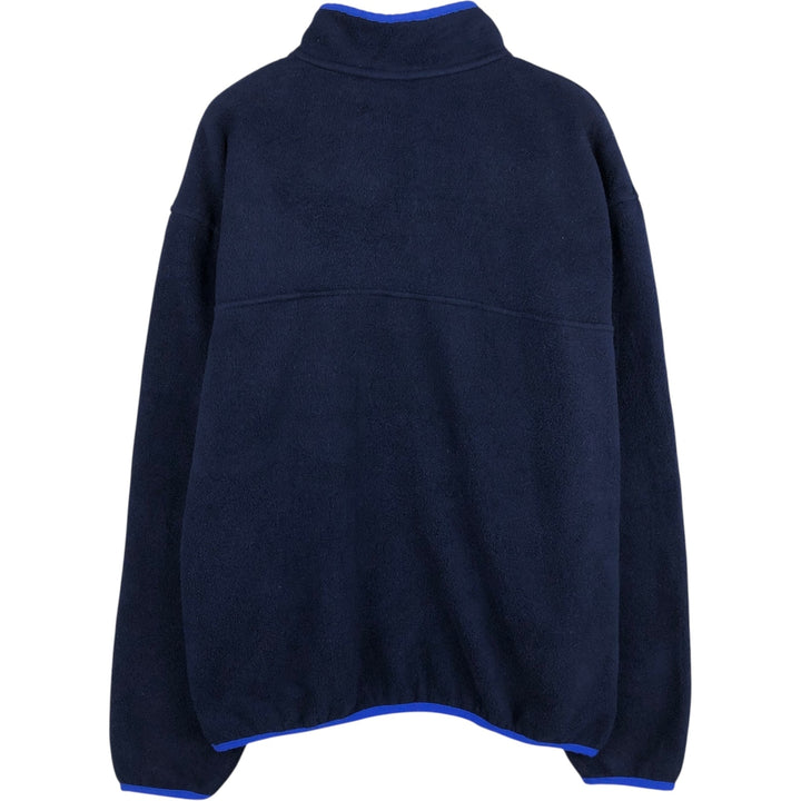 Vintage 1980'S LLBean Half-Snap Fleece Pullover, Men's XL unclear navy blue type Vintage Second Hand