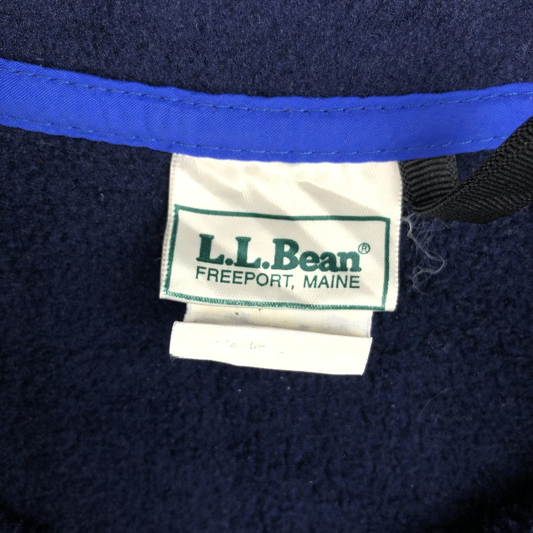 Vintage 1980'S LLBean Half-Snap Fleece Pullover, Men's XL unclear navy blue type Vintage Second Hand