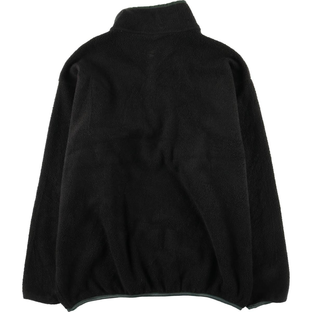 Vintage 90'S Timberland Half-Snap Fleece Pullover, Made in USA, Men's Medium polyester black type Vintage Second Hand