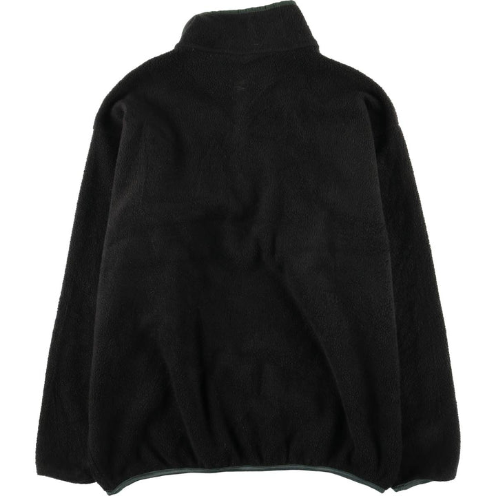 Vintage 90'S Timberland Half-Snap Fleece Pullover, Made in USA, Men's Medium polyester black type Vintage Second Hand