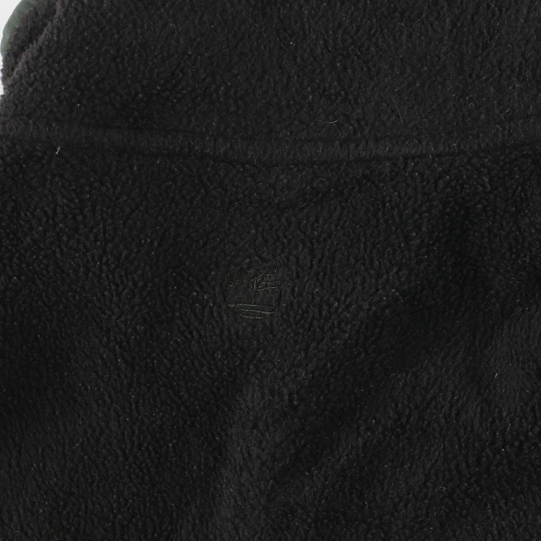 Vintage 90'S Timberland Half-Snap Fleece Pullover, Made in USA, Men's Medium polyester black type Vintage Second Hand