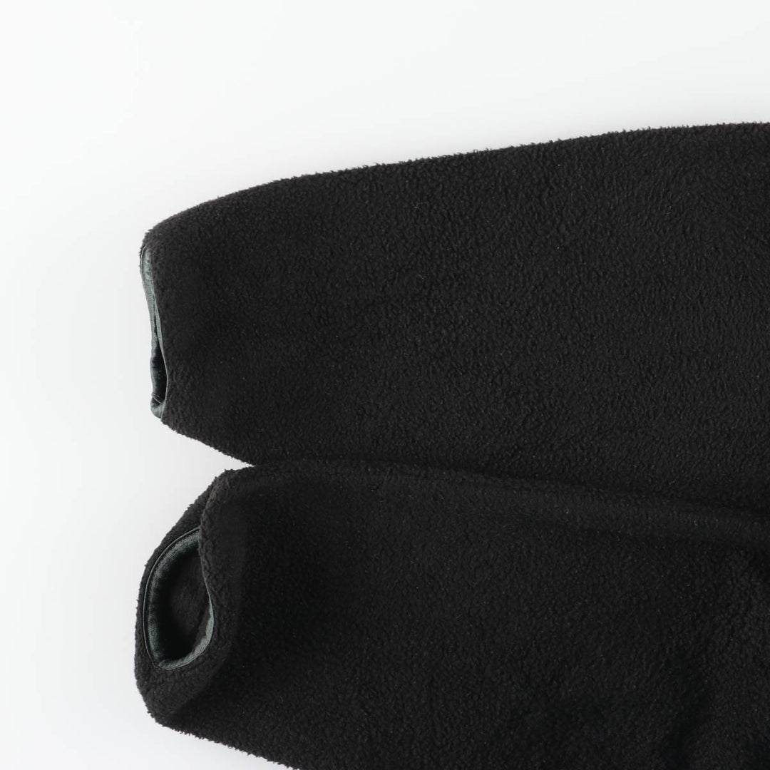 Vintage 90'S Timberland Half-Snap Fleece Pullover, Made in USA, Men's Medium polyester black type Vintage Second Hand