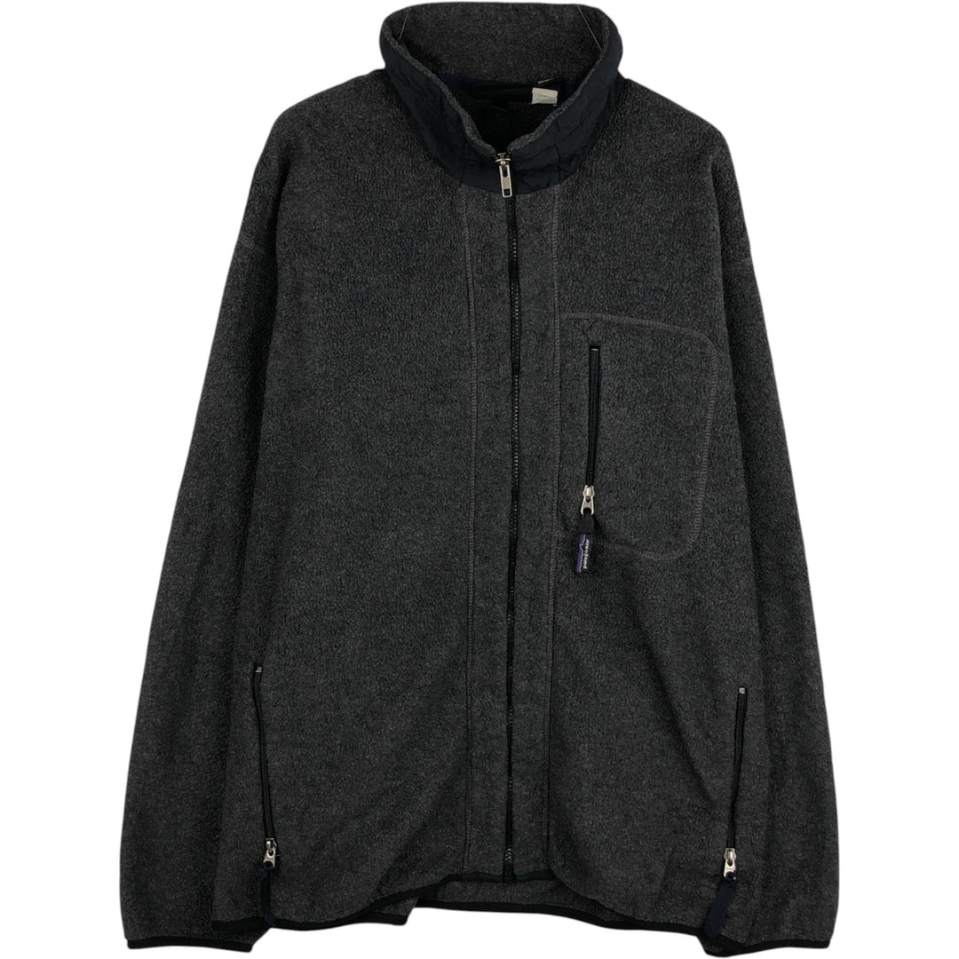 2000'S Patagonia Synchilla Fleece Jacket (25390SP00), Made in USA, Men's XL polyester Charcoal Vintage Second Hand
