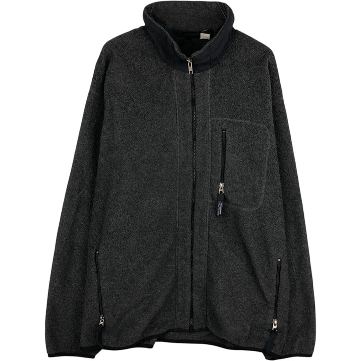 2000'S Patagonia Synchilla Fleece Jacket (25390SP00), Made in USA, Men's XL polyester Charcoal Vintage Second Hand