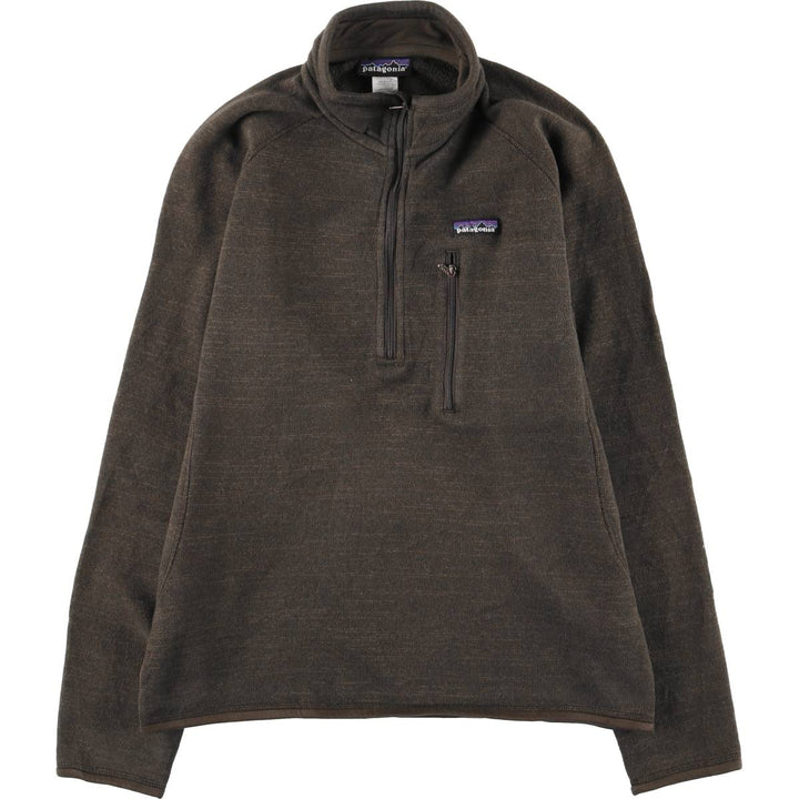 Patagonia Better Sweater Pullover 25521FA12 Half-Zip Fleece Pullover, Men's Size Medium polyester brown type Vintage Second Hand