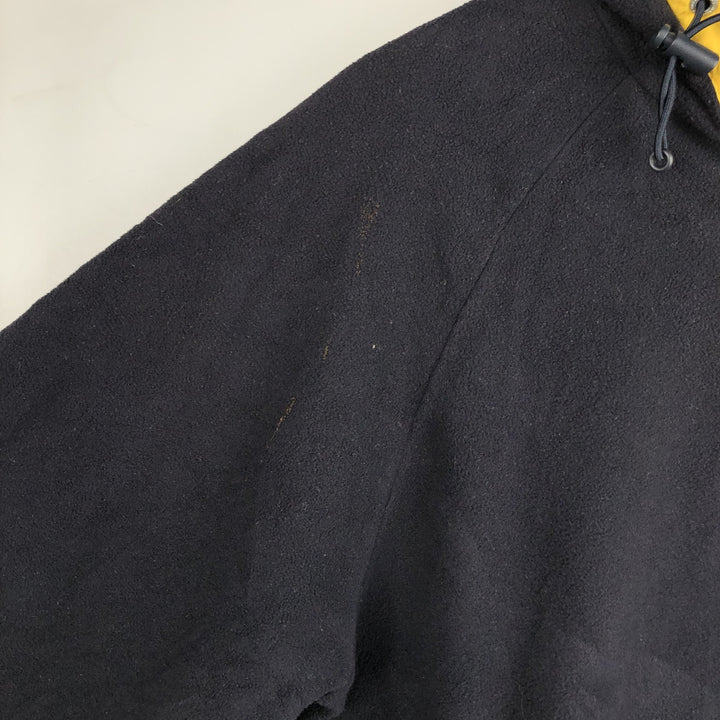 Ralph Lauren Chaps V-neck fleece pullover hoodie, men's size S polyester navy blue type Vintage Second Hand