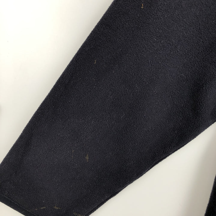 Ralph Lauren Chaps V-neck fleece pullover hoodie, men's size S polyester navy blue type Vintage Second Hand