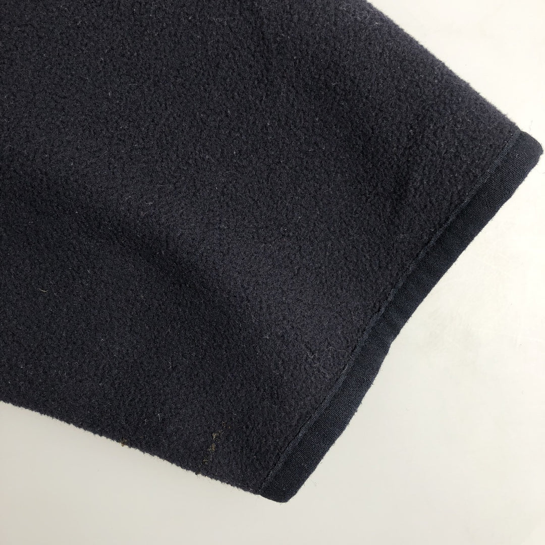 Ralph Lauren Chaps V-neck fleece pullover hoodie, men's size S polyester navy blue type Vintage Second Hand