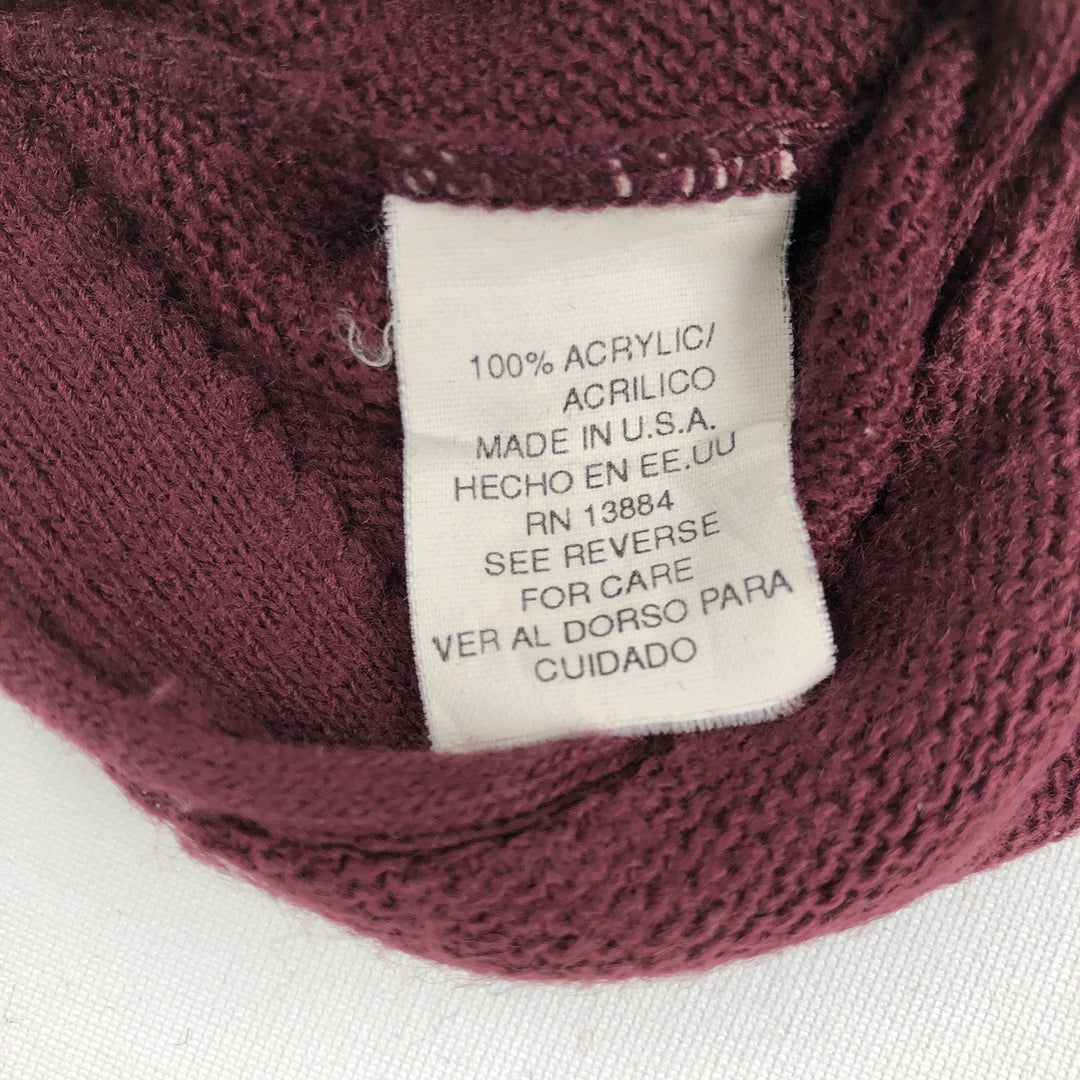 Vintage IZOD acrylic knit cardigan, made in the USA, men's size XL acrylic burgundy type Vintage Second Hand