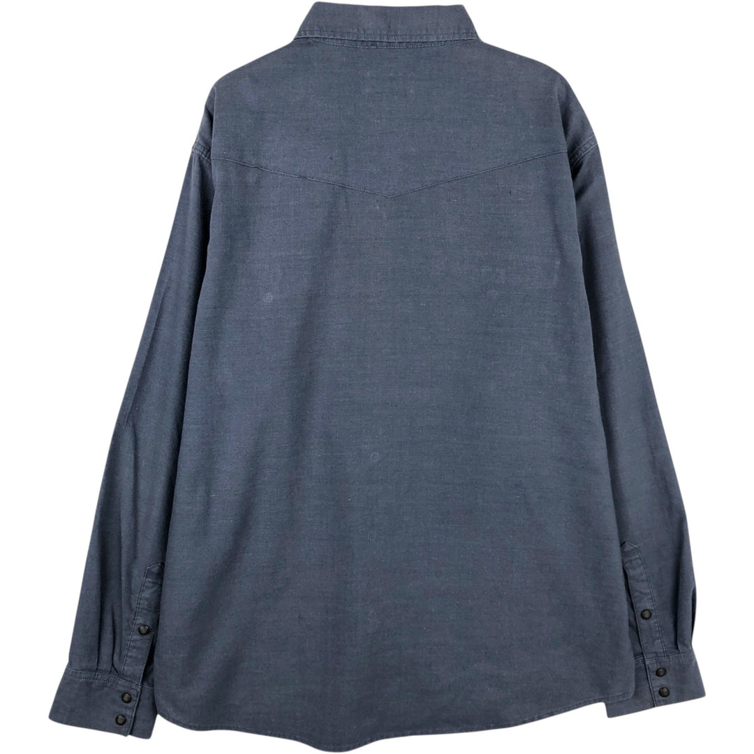 Patagonia STY53330FA18 Long Sleeve Western Shirt, Men's Size L Hemp navy blue type Vintage Second Hand