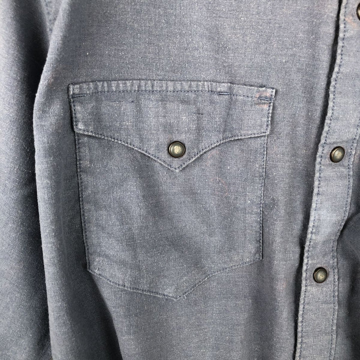 Patagonia STY53330FA18 Long Sleeve Western Shirt, Men's Size L Hemp navy blue type Vintage Second Hand
