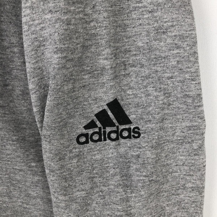 2000'S Adidas long-sleeved T-shirt, Made in USA, Men's Size M cotton gray type Vintage Second Hand