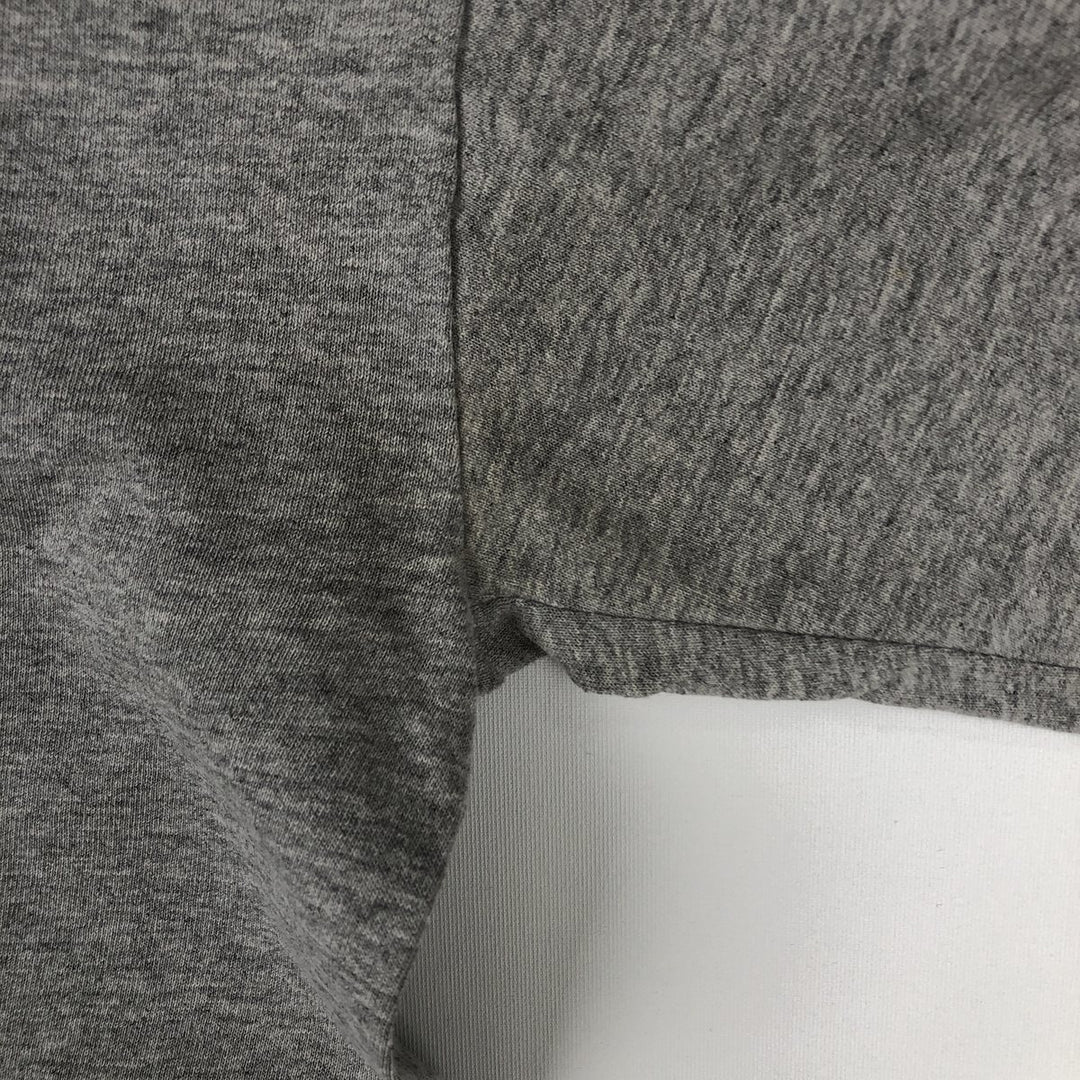 2000'S Adidas long-sleeved T-shirt, Made in USA, Men's Size M cotton gray type Vintage Second Hand