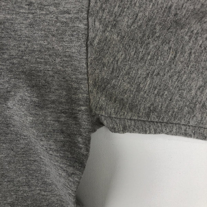 2000'S Adidas long-sleeved T-shirt, Made in USA, Men's Size M cotton gray type Vintage Second Hand