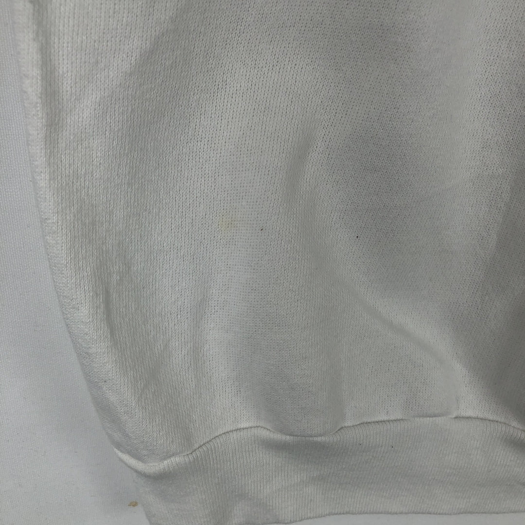 Vintage printed sweatshirt, men's size XL cotton white type Vintage Second Hand
